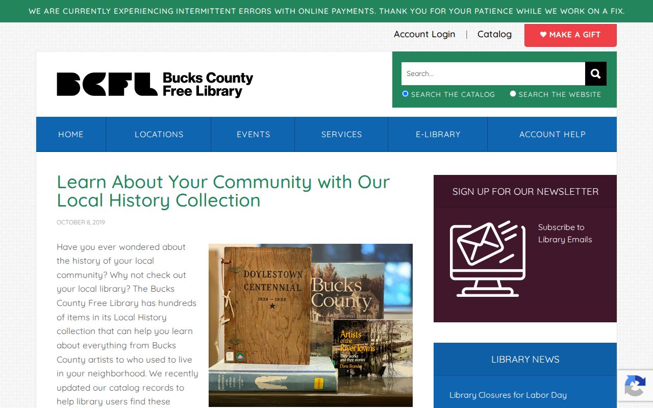 Bucks County city directory lead at the local-history collection