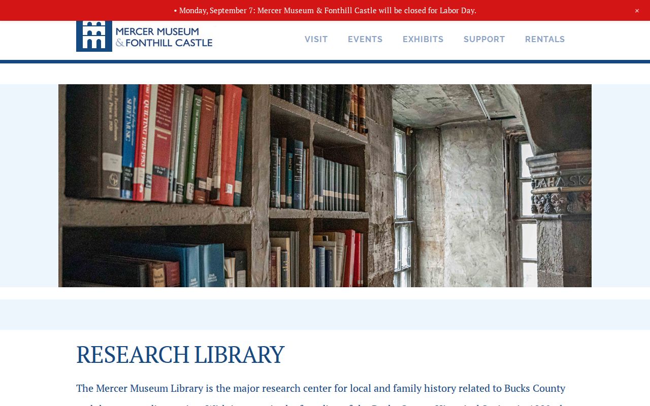 Bucks County city directory research at Mercer Museum Research Library